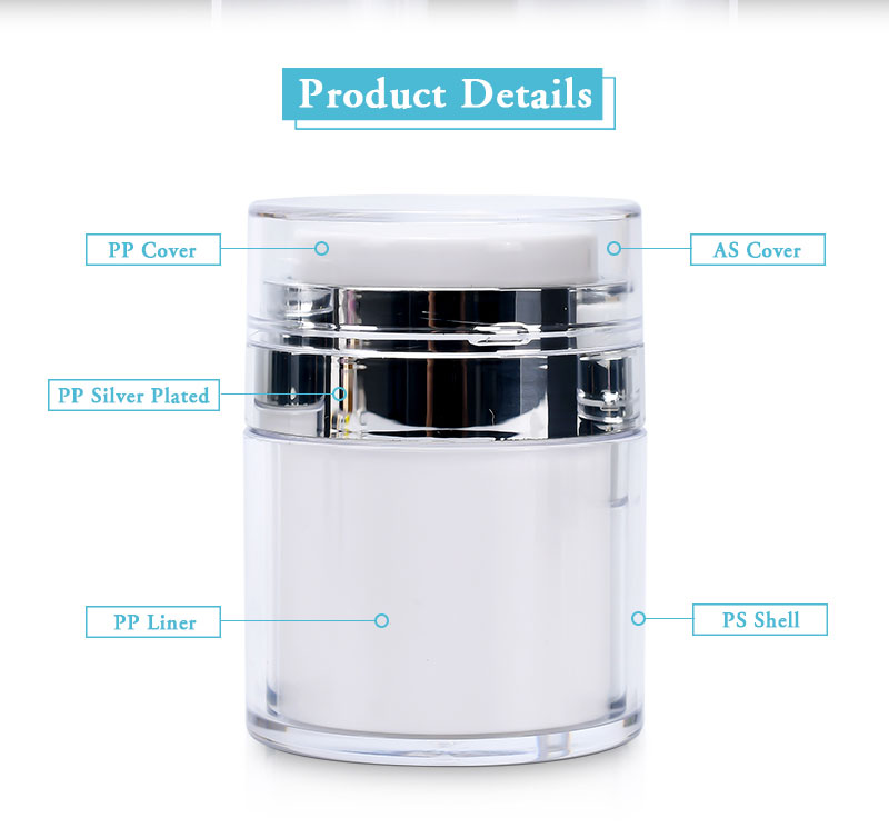 Airless Pump Cosmetic Cream Jar Airless Pump Cosmetic Cream Jar