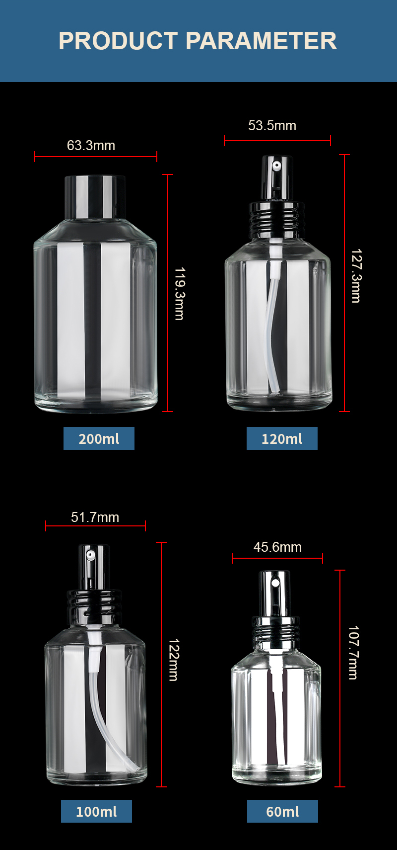 Custom Cosmetic Slant Shoulder Glass Bottle Custom Cosmetic Slant Shoulder Glass Bottle