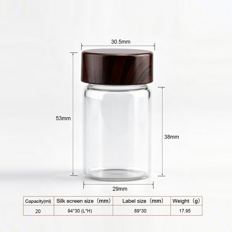 Food Grade Glass Kitchen Sealed Jar 20ml Food Grade Glass Kitchen Sealed Jar