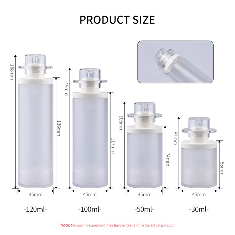 Plastic Frosted Airless Lotion Pump Bottle Plastic Frosted Airless Lotion Pump Bottle