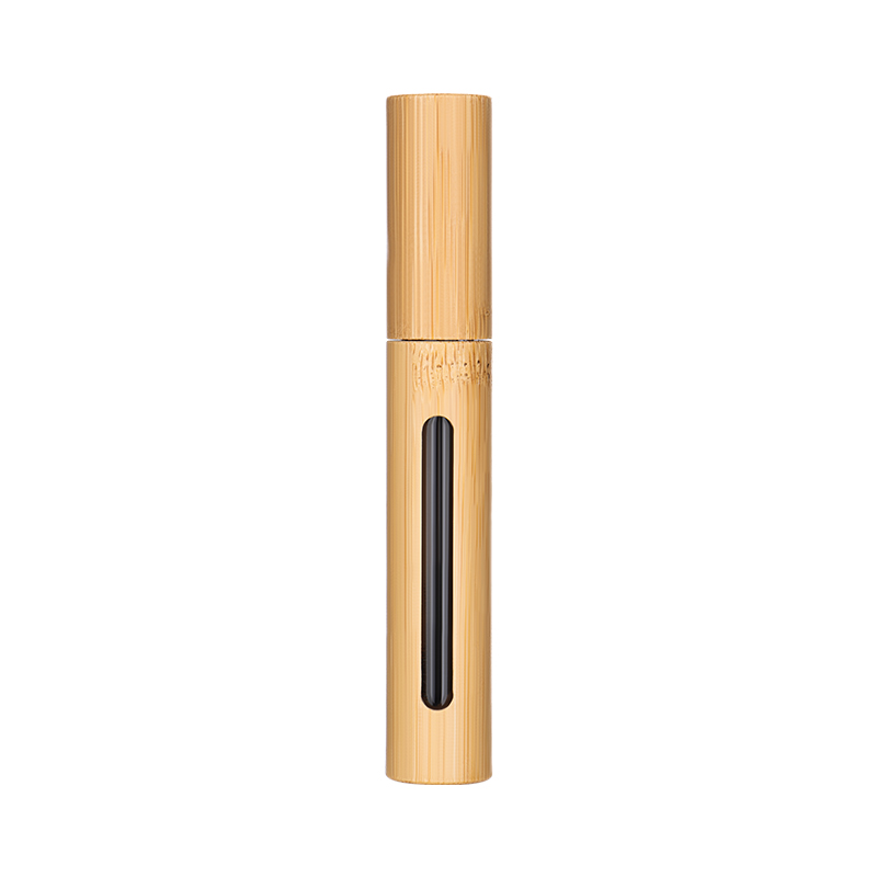 Wholesale Bamboo 5ml 10ml Plastic Eyelash Oil Serum Packaging Tube with Bamboo Cap Empty Container For Eyeliner