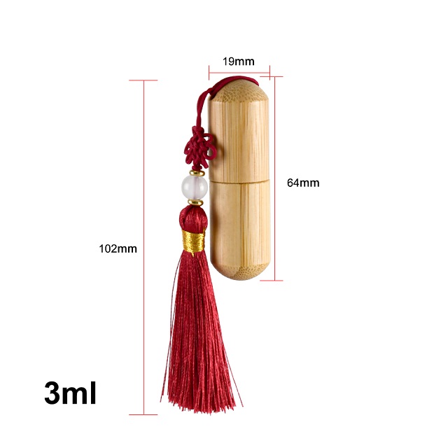 bamboo perfume essential oil bottle