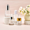 Empty Cosmetic 1oz 2oz 30ml 60ml clear Skincare Perfume Serum Hair Essential Oil Dropper Glass Bottle