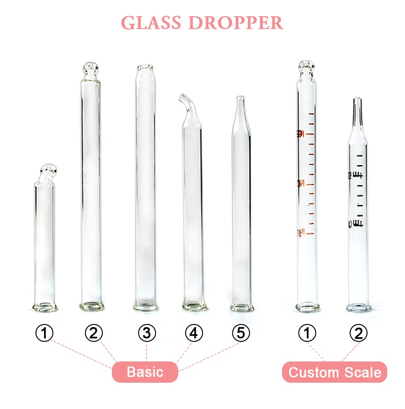 Flat shoulder glass pump bottle
