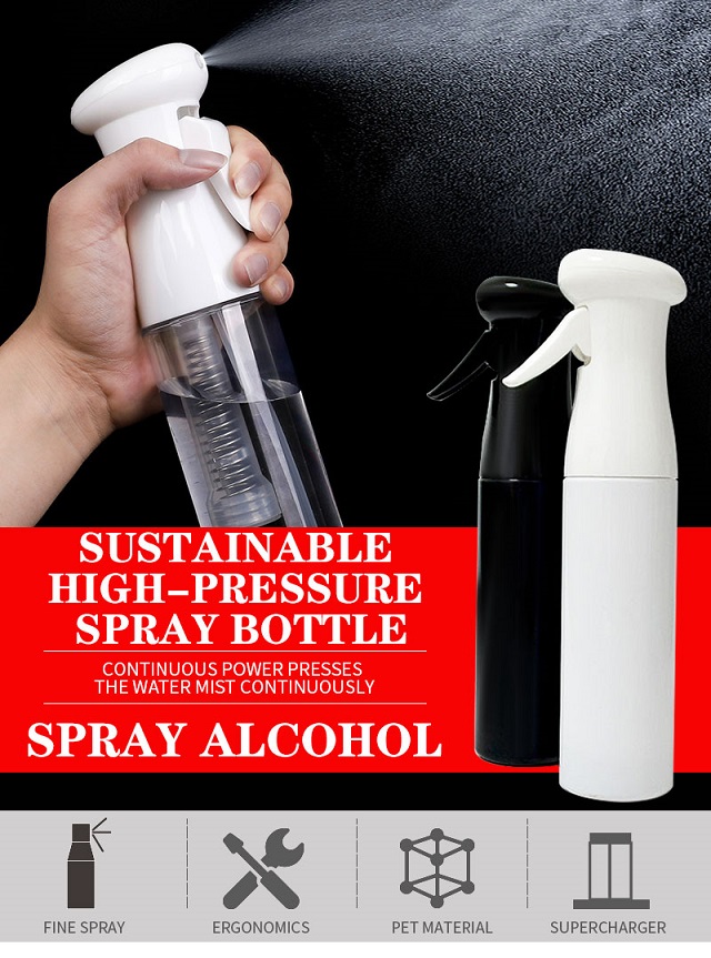 PET Plastic Atomized Hair Continuous Spray Bottle