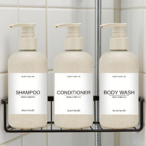 250ml Wheat Straw Biodegradable modern shower soap cream Shampoo lotion pump plastic bottles