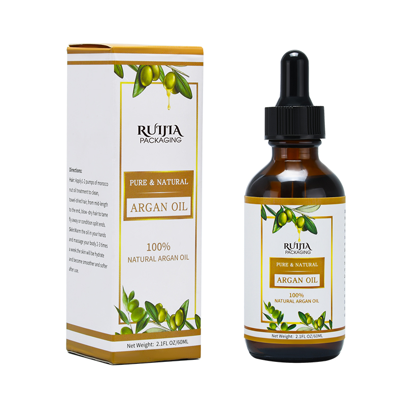 Glass dropper bottle with box