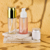 Frosted clear Glass Bottle With Pump