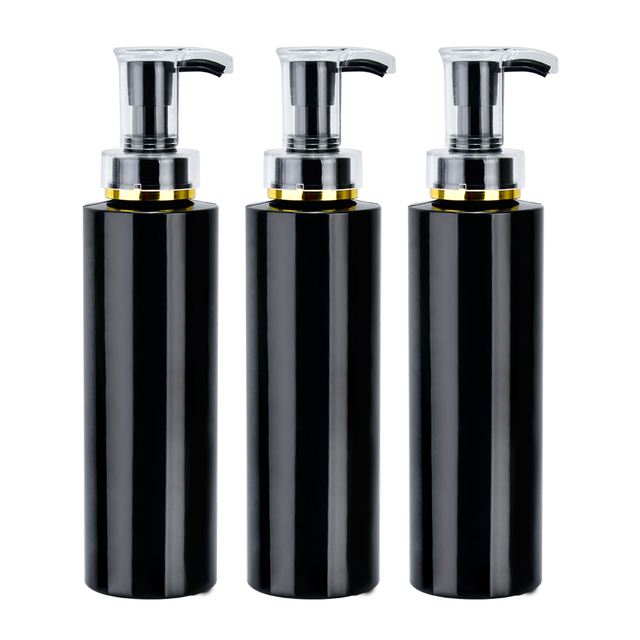 Shampoo and Conditioner Shower Black Plastic Lotion Pump Bottle
