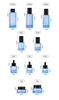 Custom Logo Thick Bottom 10ml 30ml 50ml 120ml Flat Shoulder Glass Essence Face Serum Essential Oil Dropper Bottle with Black Cap