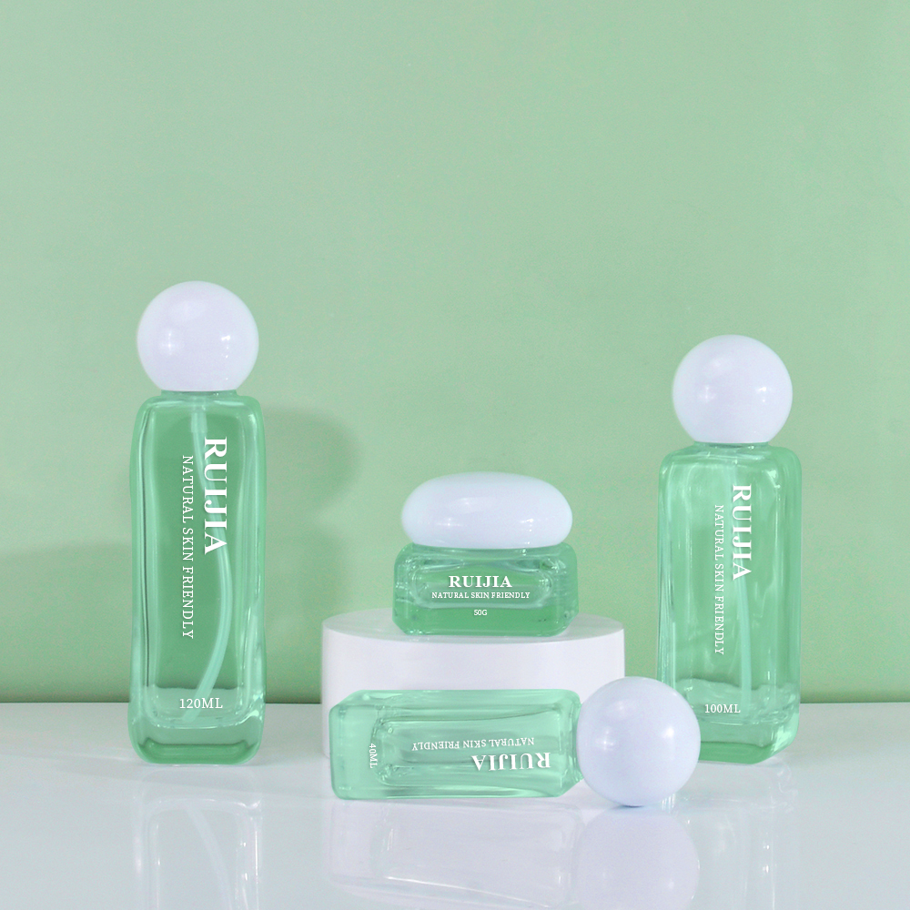 Empty Refillable Frosted Glass Cosmetic Cream Lotion Bottle 100ml 120ml 150ml Glass Pump Bottles for Emulsion Essence Liquid