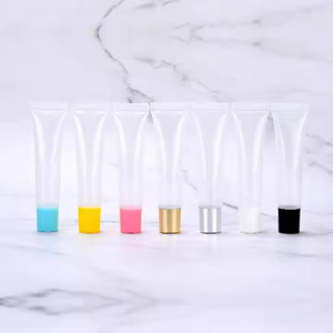 빈 립글로스 튜브 10ml 립글로스 립 립 밤 로션을위한 투명한 리필 가능한 스퀴즈 튜브 더 많은 여행 세면 도구