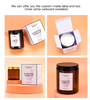 Empty Canning Spice Powder Candle Jar 8oz Thick Amber Round Glass Jars with Metal Lids