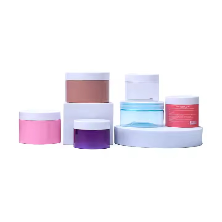50g 100g 150g 250g Wholesale Empty Transparent Cookie Container Food Grade Plastic Jar With Aluminum Cap
