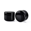 Empty Cosmetic Body Butter Scrub Cream Container Custom Black PP Plastic Jar Pot