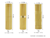 Natural Empty Gift Golden Silver Cosmetic Make up 3g 5g Bamboo Lipstick Lip Balm Tube Bamboo Lip Gloss Tube