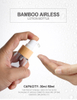 Cosmetic Packaging Vacuum 15ml 30ml 50ml Bamboo Airless Pump Bottle with Lotion Pump