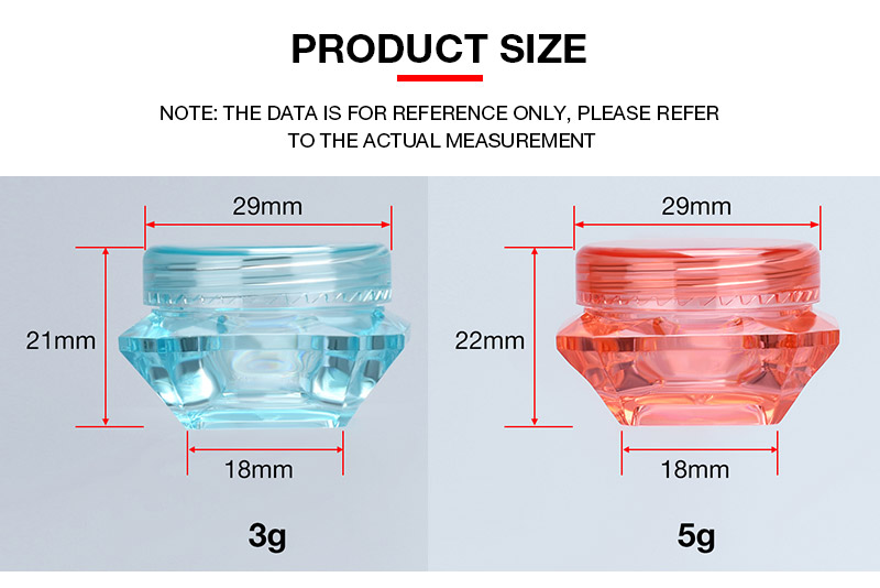 Plastic PS Cosmetic Eye Cream Jar Face Cream Container size