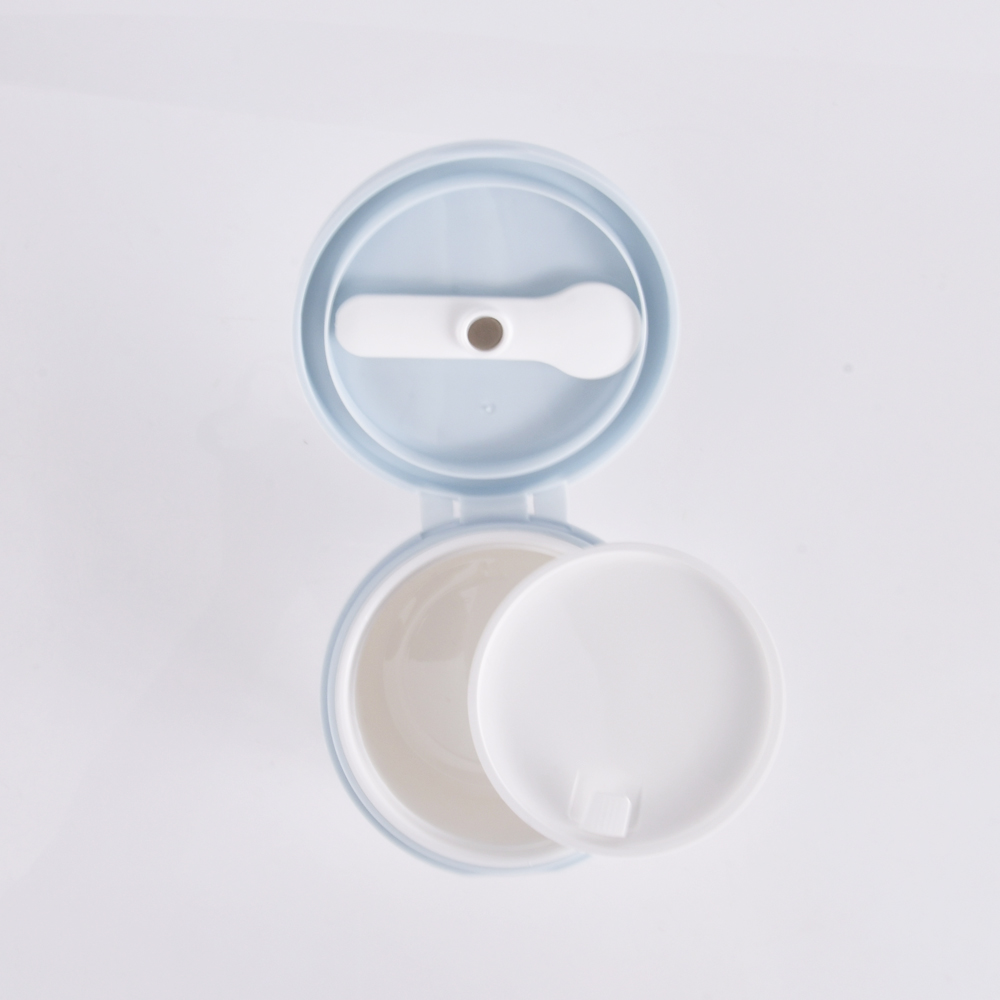 High Quality Body Scrub Facial Mask Container 100g 150g Plastic PP White Cosmetic Cream Jar with Spoon
