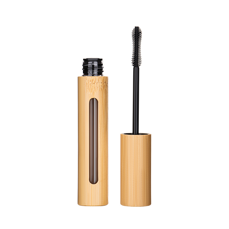 Wholesale Bamboo 5ml 10ml Plastic Eyelash Oil Serum Packaging Tube with Bamboo Cap Empty Container For Eyeliner