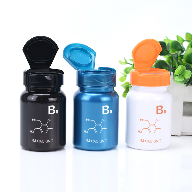 Health Care Tablet Powder Container Dark Brown Amber Wide Mouth Empty Vitamin Pill Capsule Plastic Bottle With Custom Bamboo Lid