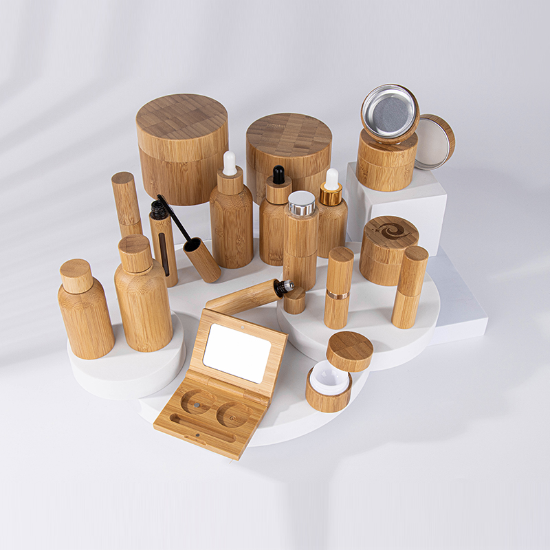 Environmental Cream Cosmetic Jar 5g 15g 30g 50g 100g Bamboo Wooden Container Jar with Inner Plastic