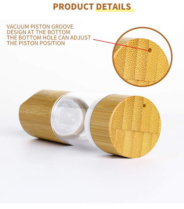 bamboo airless pump bottle