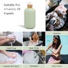 Green HDPE 200ml 260ml 300ml 400ml 800ml 16oz Soft Cosmetic Packaging Body Lotion Plastic Shampoo Bottle Conditioner Container