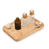 Custom Logo 100ml Matte Glass Cosmetic Packaging 15ml 20ml 30ml 50ml Round Glass Hair Face Essential Oil Bottles with Bamboo Dropper Cap
