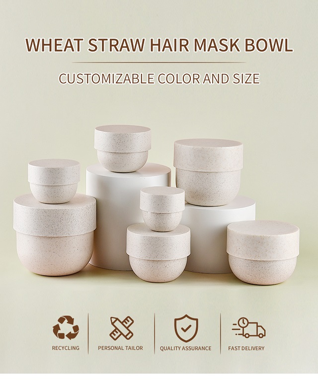 Eco Friendly Wheat Straw Cosmetic Containers