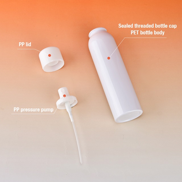 Aerosol spray bottle with dome cap