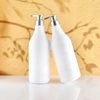 White Lotion Pump Plastic Shampoo Conditioner Bottle