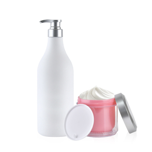 White Lotion Pump Plastic Shampoo Conditioner Bottle
