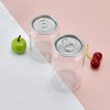 China Factory 250ml 330ml 500ml Round Plastic Soft Drinking Cup PET Cake Can Clear Fruit Juice Plastic Soda Cans with Sealed Lid