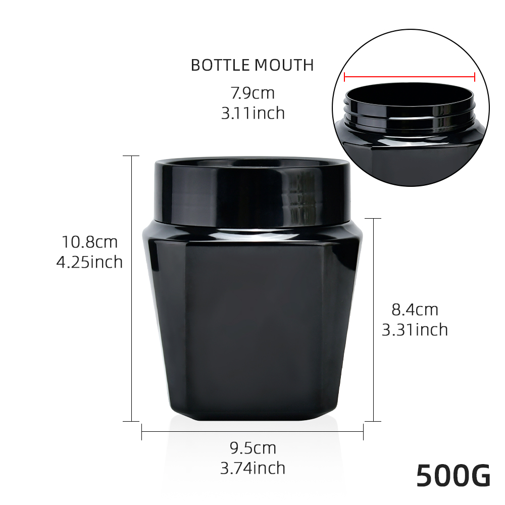 New Design Plastic Body Srcub Conditioner 500g High Quality Skincare Cream Face Mask Cream Plastic Jar with Screw Cap