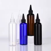 Private Label Customization 3oz 4oz 5oz 8oz 12 oz clear Amber PET Plastic Twist Top Cap Squeeze Applicator Hair Oil Bottle