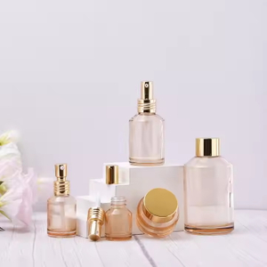 Luxury Oblique Glass Jar 15ml-200ml Range for Cosmetic Products Face Cream Toner Essence Lotion Bottles