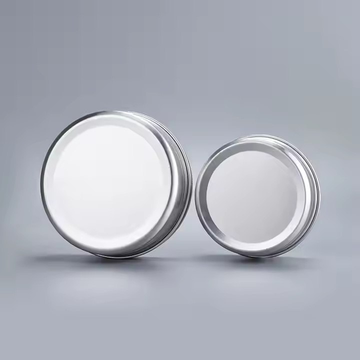 Wholesale Custom Packaging Metal Storage Container 10g 30g 50g Silver Aluminum Cosmetic Tin Jar for Cream
