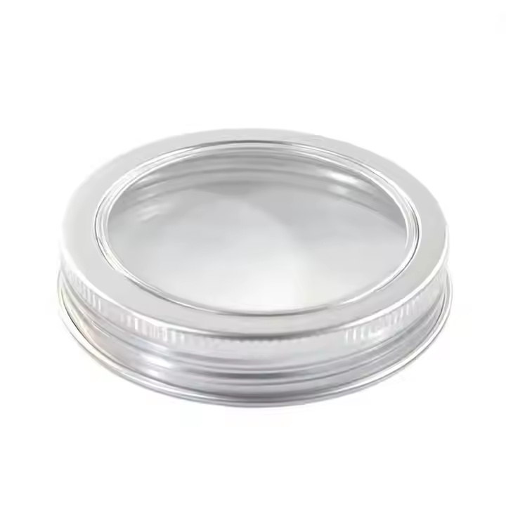 Inside Visible 60ml 80ml 100ml 150ml Empty Metal Can Container Aluminum Tin Jar With Clear Window