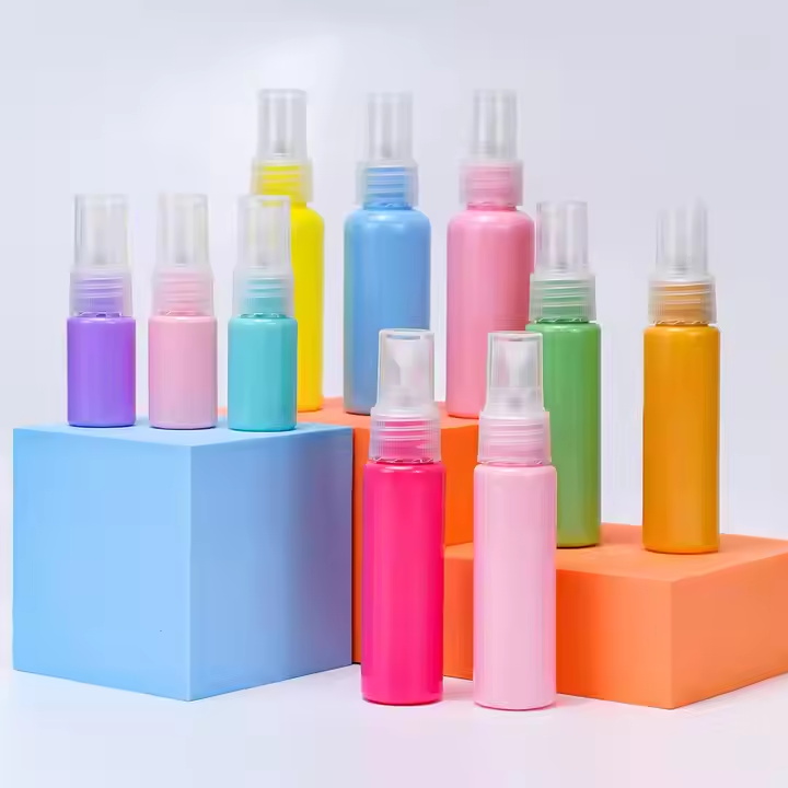 Cosmetic Packaging Macaron Color Red Yellow Sky Blue 10ml 30ml 50ml 100ml pink Plastic Spray Bottle