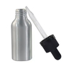 Food Grade Essential Oil Liquid 30ml 50ml 60ml Red Silver Grey Aluminum Dropper Bottle with Childproof Cap