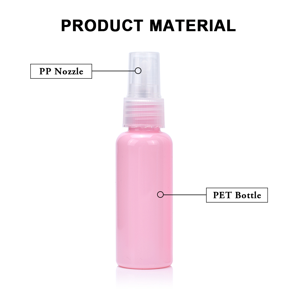 Cosmetic Packaging Macaron Color Red Yellow Sky Blue 10ml 30ml 50ml 100ml pink Plastic Spray Bottle