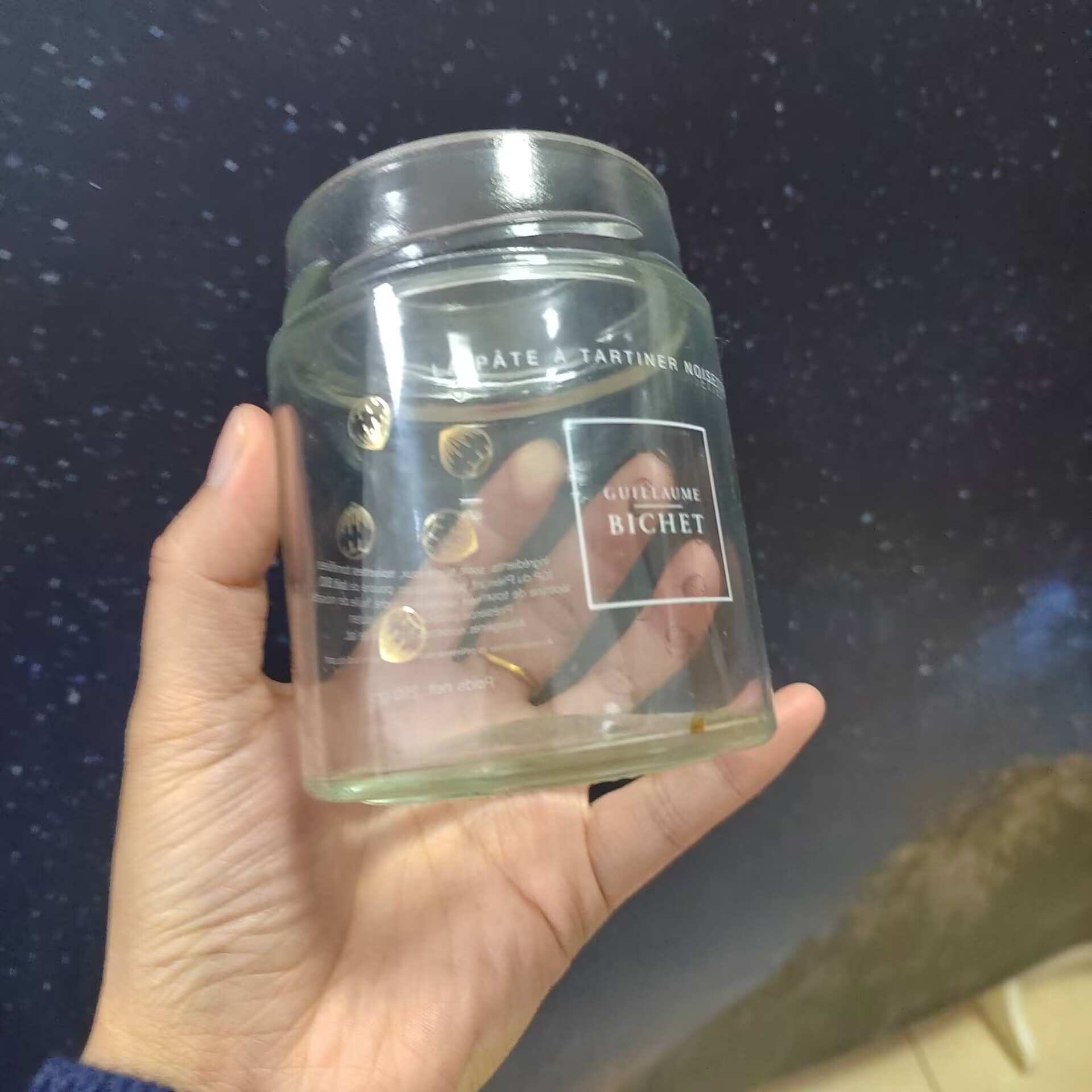 Round Glass Food Storage Jar with Aluminum Screw Lid