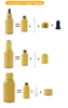 Bamboo Cosmetic Packaging 15ml 30ml 50ml 100ml Perfume White Opal Glass Lotion Bottle with Bamboo Cap