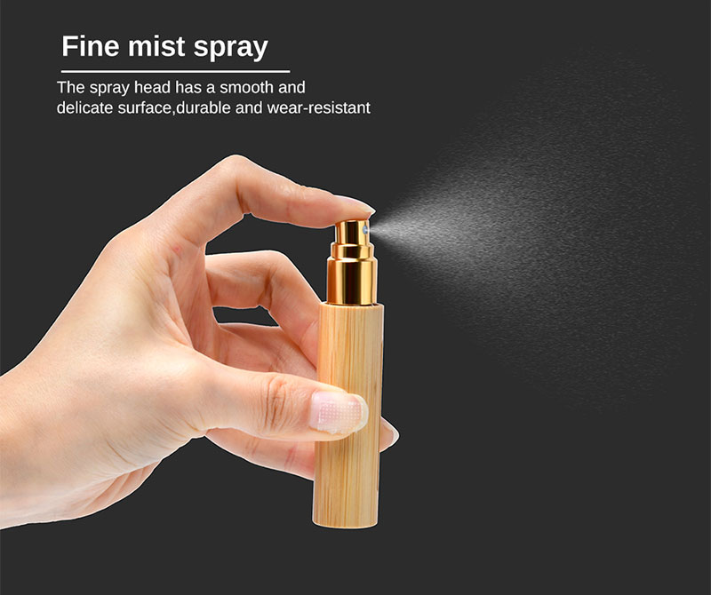 Luxury Perfume Bottle 5ml 8ml 10ml Refillable Bamboo Perfume Bottles with Plastic Glass Inner