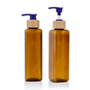 Pet Square Plastic Bottle with Bamboo Lid