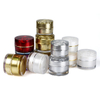 Empty Golden Pink White Acrylic Jar