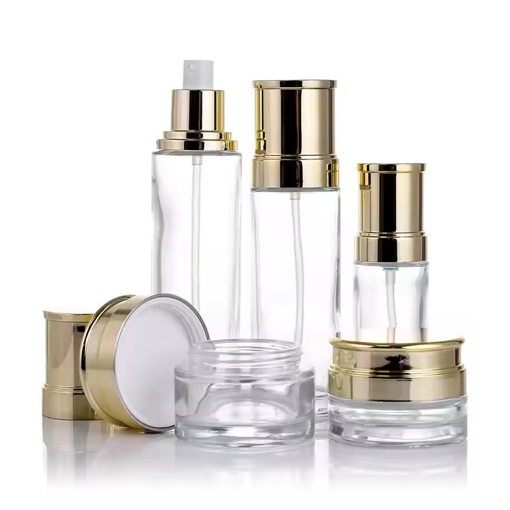 Toner Serum Skin Care 20ml 30ml 40ml 50ml 60ml 80ml 100ml 120ml clear Glass Bottle for Cosmetic Packaging