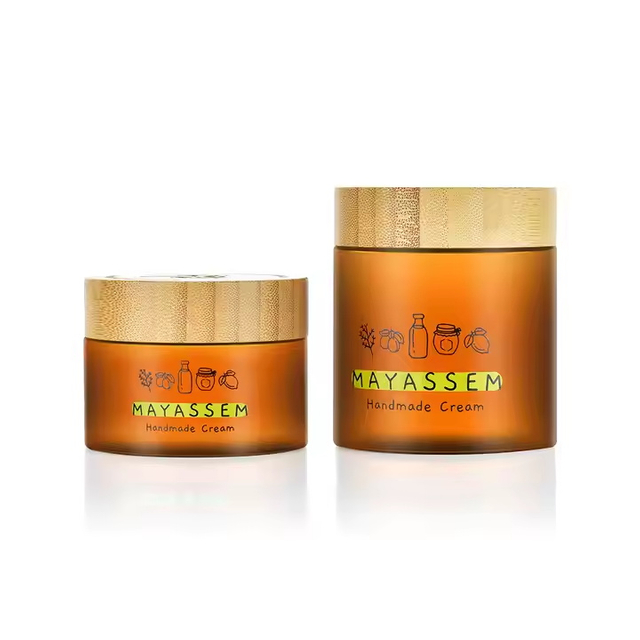 Body Butter Cream Jar with Bamboo Lid