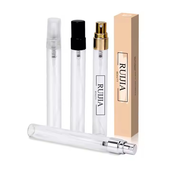 Custom Clear Amber 1ml 2 Ml 3 Ml 5 Ml 10 Ml Fragrance Oil Sample Perfume Bottle Packaging Glass Perfume Bottle With Card